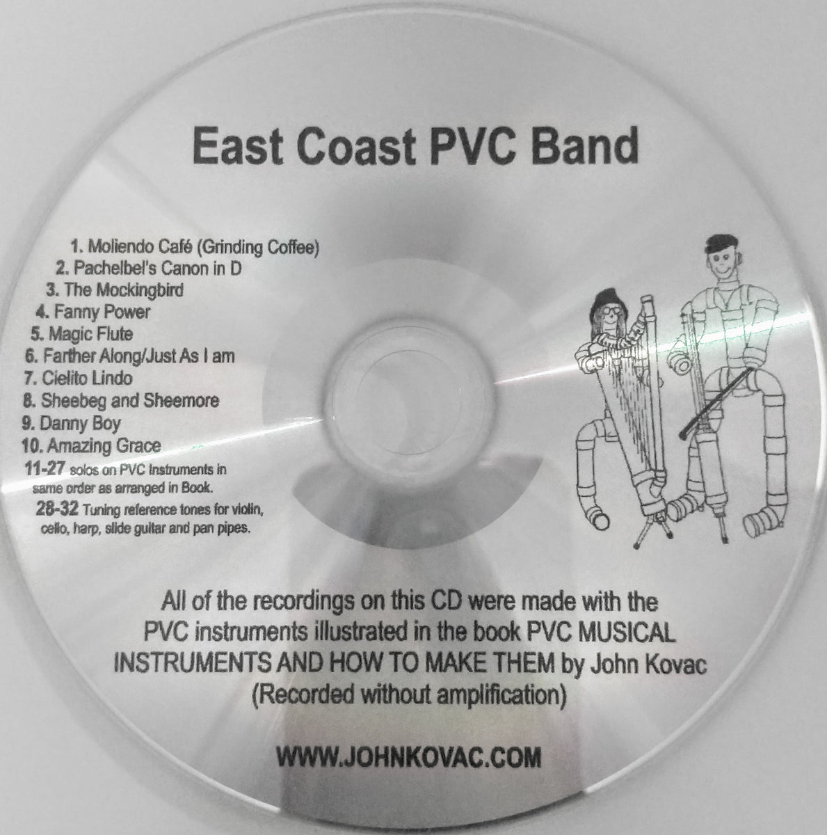 "PVC Musical Instruments & How to Make Them" Plan Book Includes Free C John Kovac Harps by Davy C