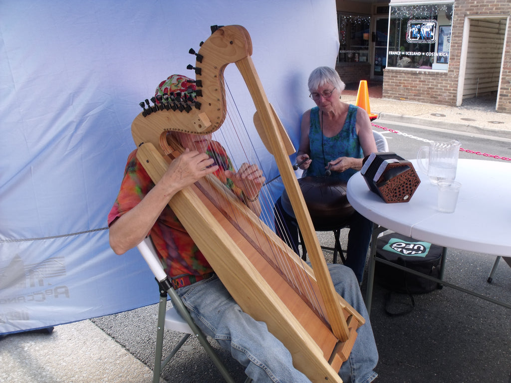 These Paraguayan-styled Harps can be played just like any other lever folk harp.