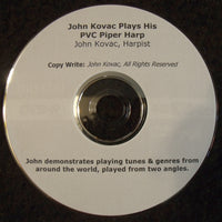 DVD - SONG TEACHING VIDEO: "John Kovac Plays His PVC Piper Harp"